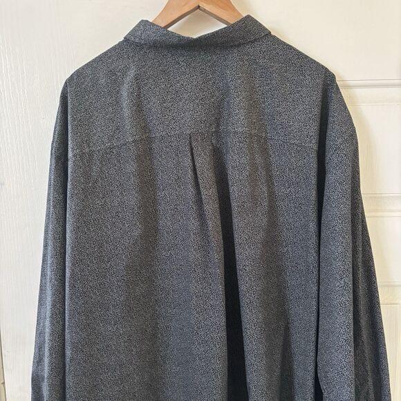 HB‎ Harbor Bay Men Button Shirt Size 4XLT Long Sleeve Abstract Office Prep City - Picture 9 of 11